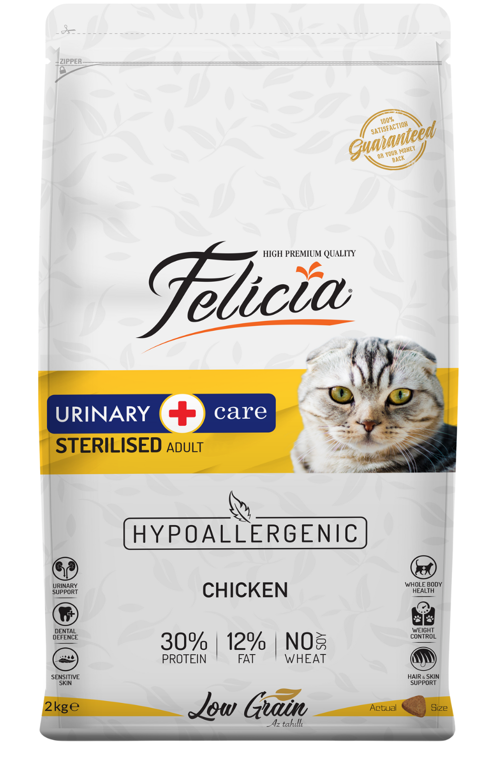 Alimento Hipoalergénico Felicia Pollo 2kg - Gato Esterilizado