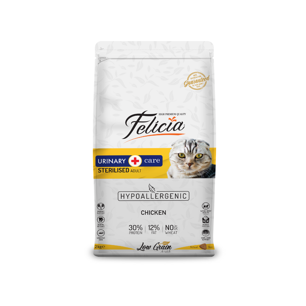 Alimento Hipoalergénico Felicia Pollo 2kg - Gato Esterilizado