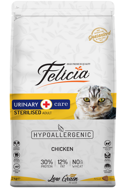 Alimento Hipoalergénico Felicia Pollo 2kg - Gato Esterilizado