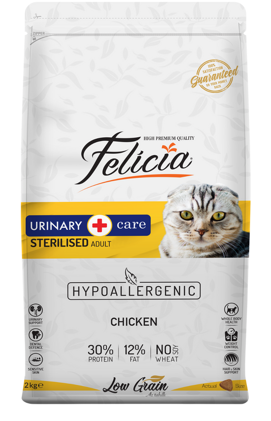Alimento Hipoalergénico Felicia Pollo 2kg - Gato Esterilizado