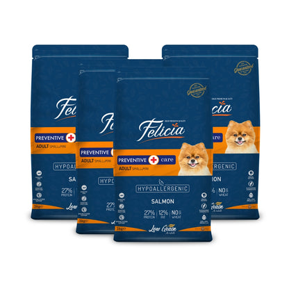 PACK x 4 - Alimento Hipoalergénico Felicia Salmón 3kg - Perro adulto